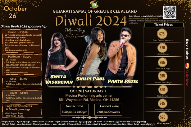 GUJARATI SAMAJ OF GREATER CLEVELAND DIWALI 2024, Medina, Ohio, United States