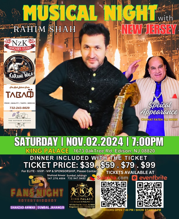 RAHIM SHAH MUSICAL NIGHT SHOW, Edison, New Jersey, United States