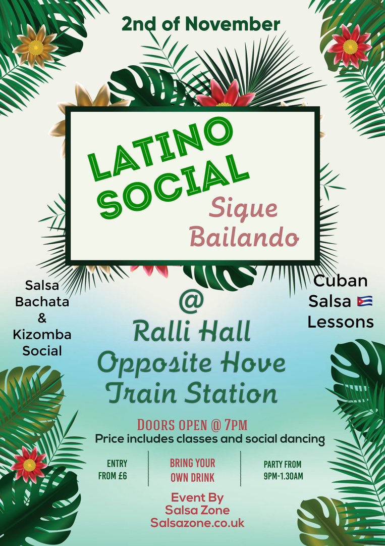 Sigue Bailando Latino social, Hove, England, United Kingdom
