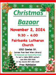 Fairbanks Lutheran Church Christmas Bazaar