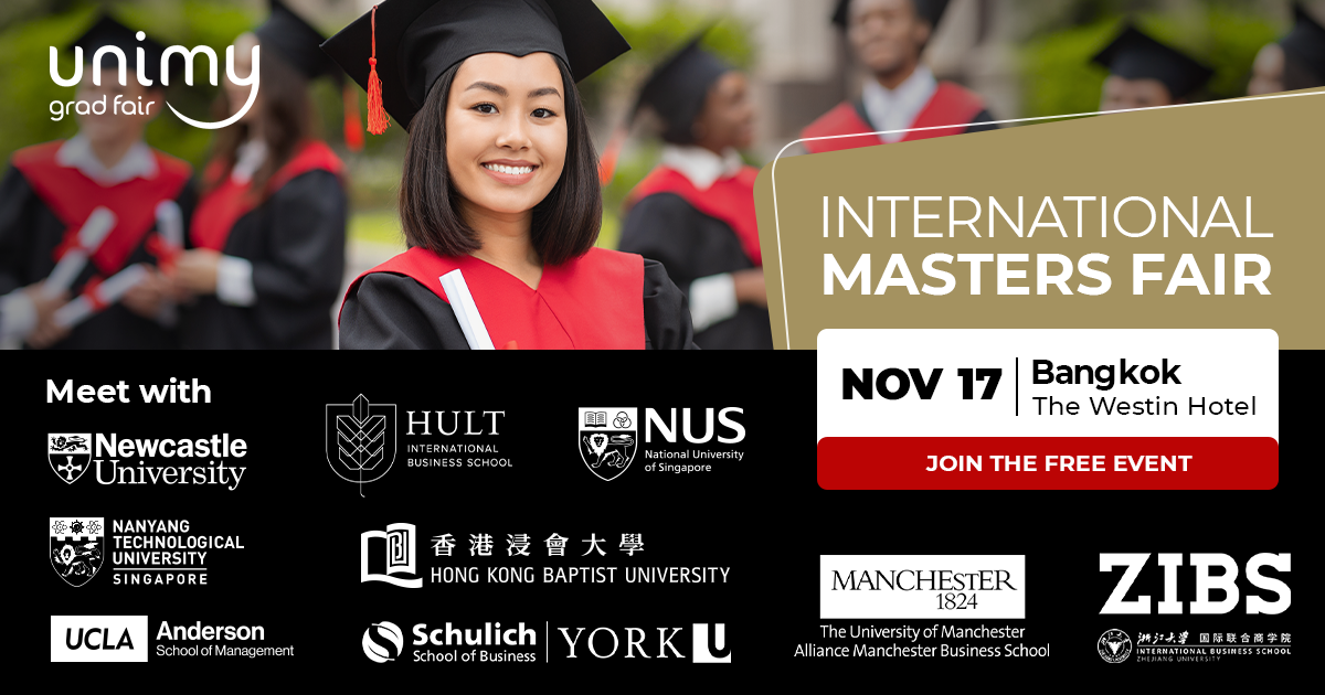 CHOOSE YOUR DREAM MASTER’S PROGRAM, 17 NOVEMBER, SUNDAY, Bangkok, Thailand