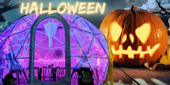 Halloween Sweet Moonlight Wine Cave Igloo Experience Averill House Vineyard, Brookline, NH October