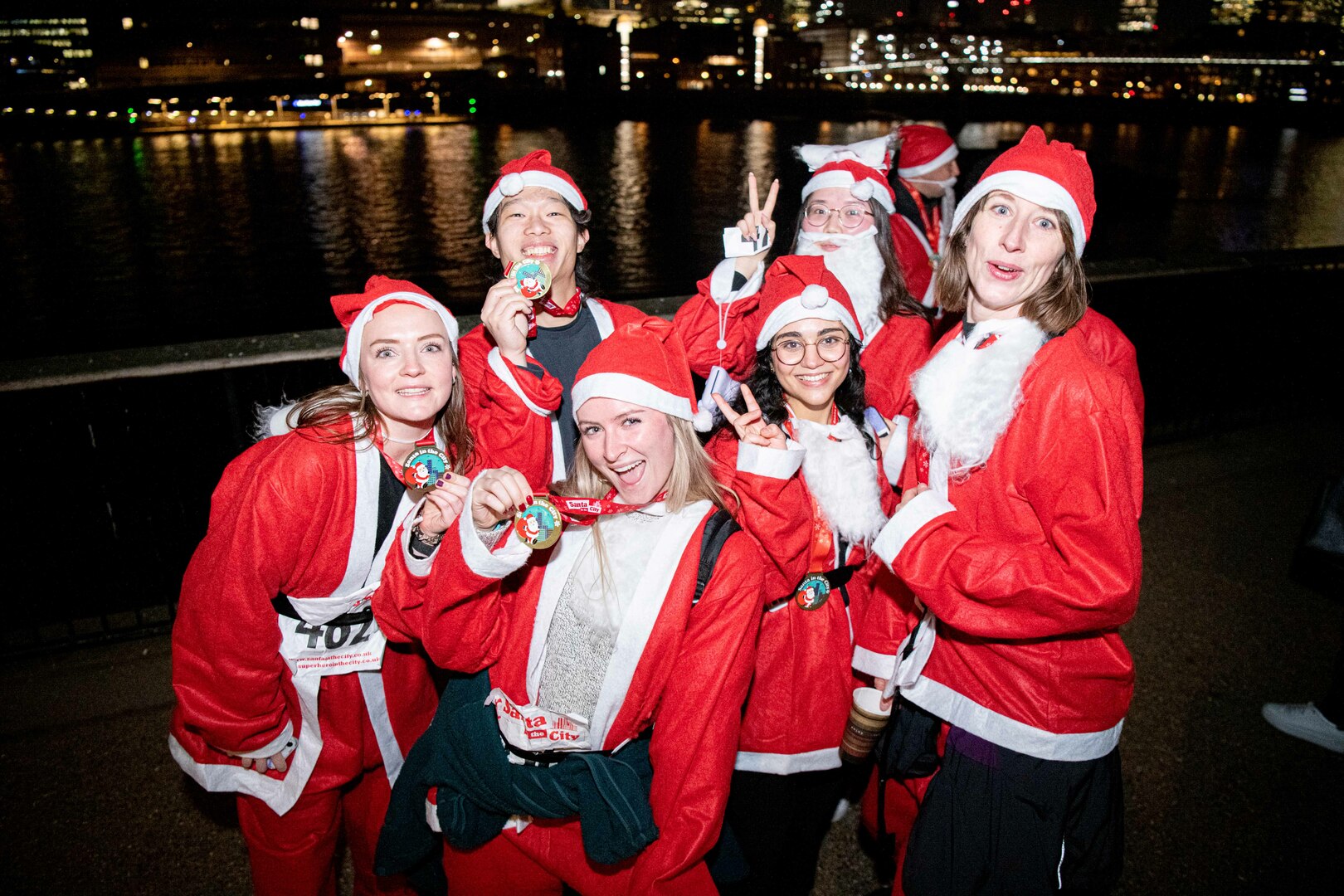 Santa in the City - Fun Run, London, England, United Kingdom