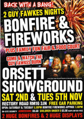 BONFIRE AND FIREWORKS - Grays