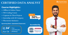 Offline Data Analyst Certification Program in Hyderabad