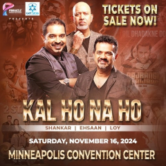 KAL HO NA HO - Shankar, Ehsaan & Loy. Minneapolis Nov 16th - Shankar Mahadevan