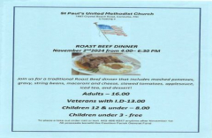 Cecilton UM Parish Roast Beef Dinner