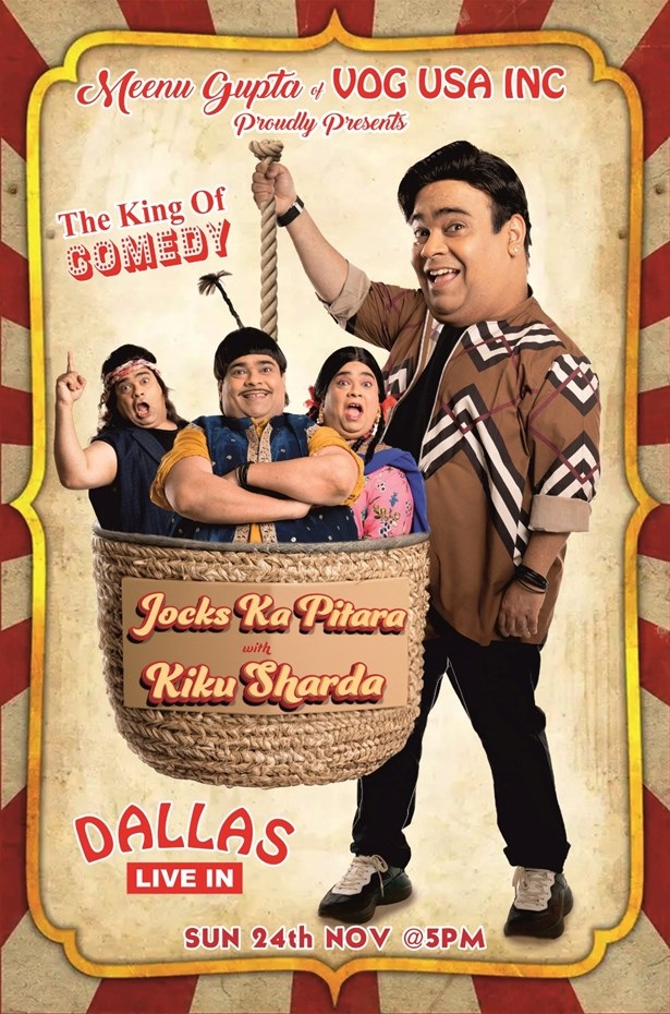 King of Comedy Kiku Sharda Live in Dallas 2024, Liberty, Texas, United States