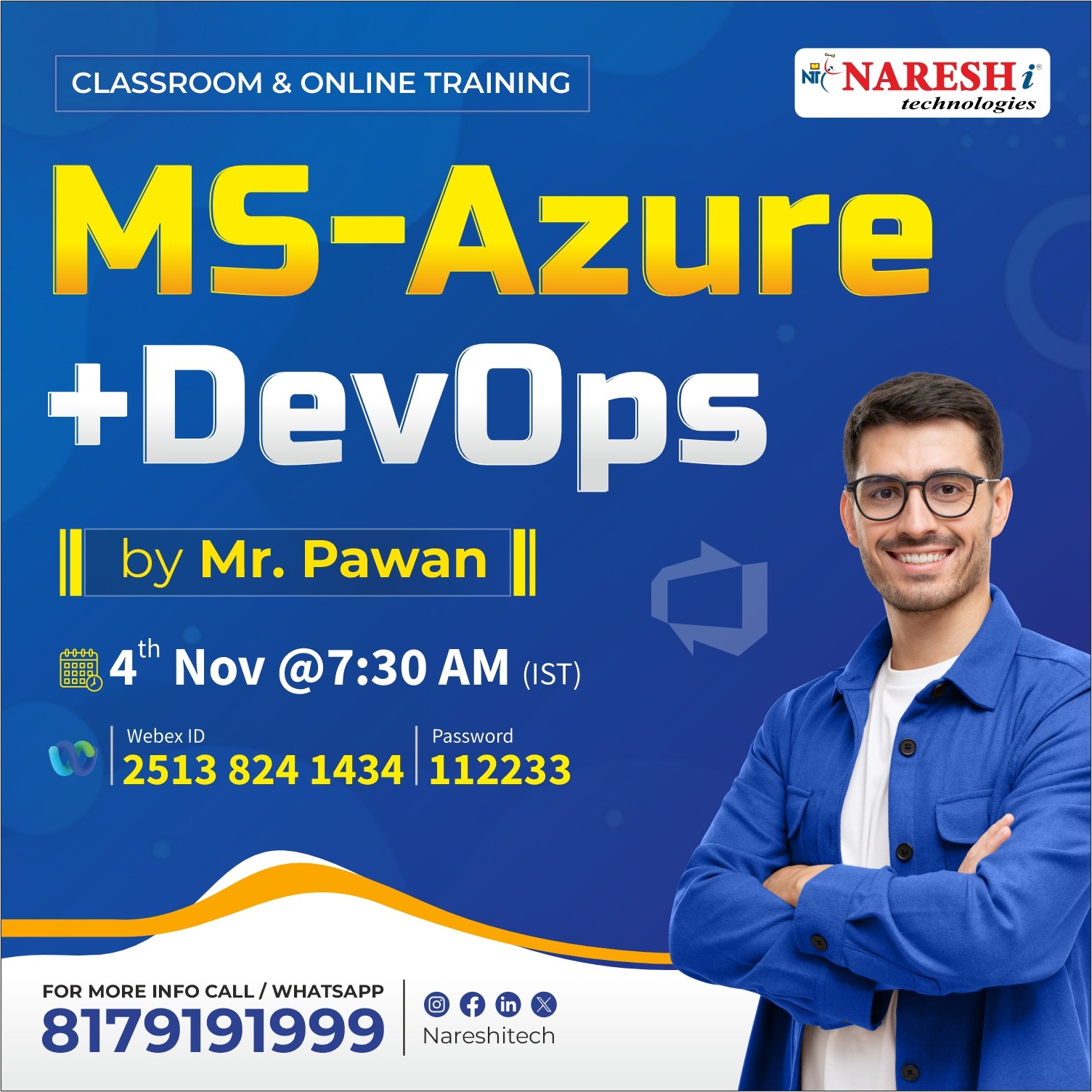Ms Azure + Azure DevOps In NareshIT, Online Event