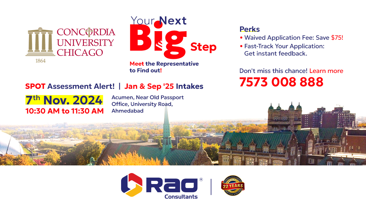 Concordia University Chicago Spot Assessment, Ahmedabad, Gujarat, India