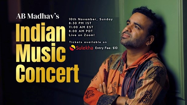AB Madhav's Indian Music Concert, Online Event