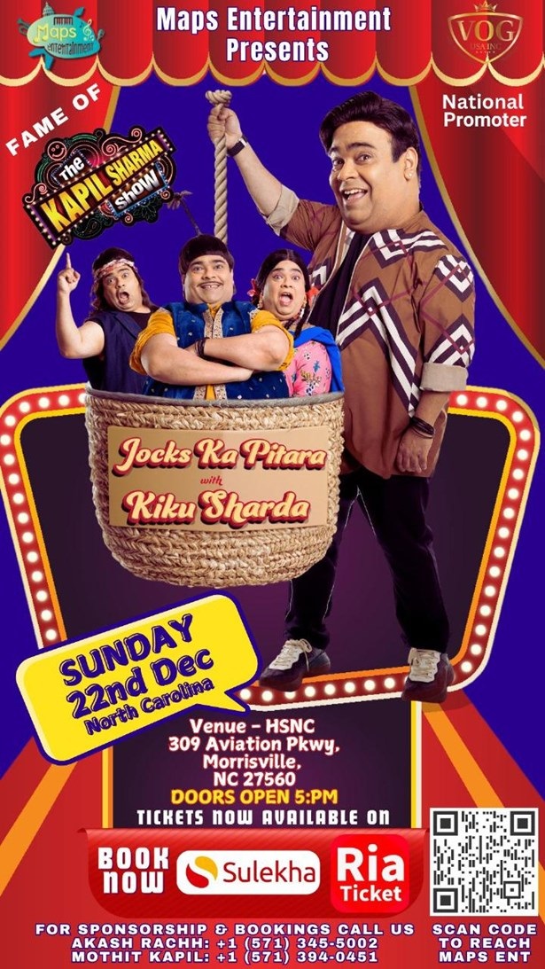 Jokes ka Pitara with Kiku Sharda Live in Morrisville 2024, Macon, North Carolina, United States