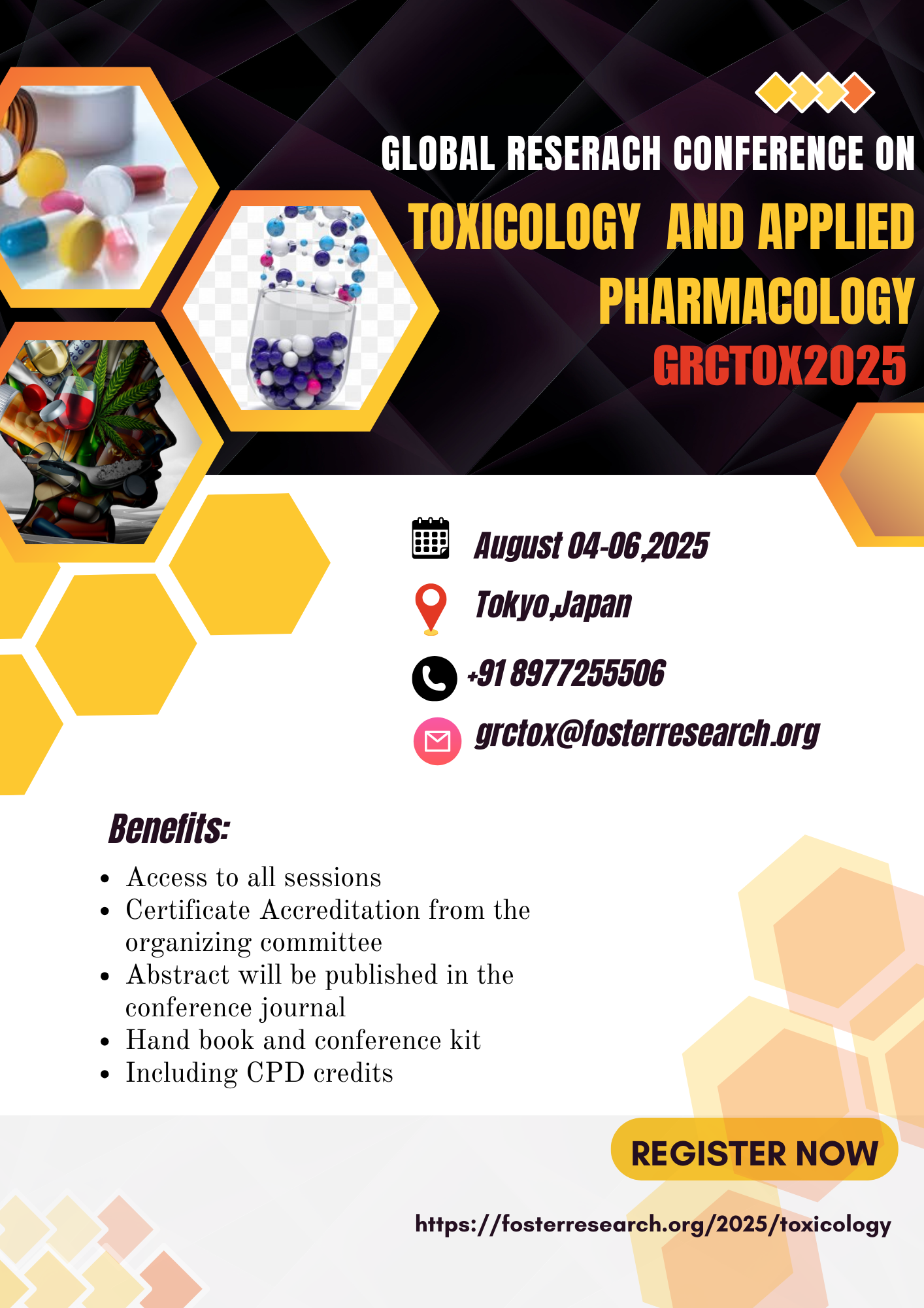 2nd Global Research Conference on Toxicology and Applied Pharmacology, Tokyo, Japan
