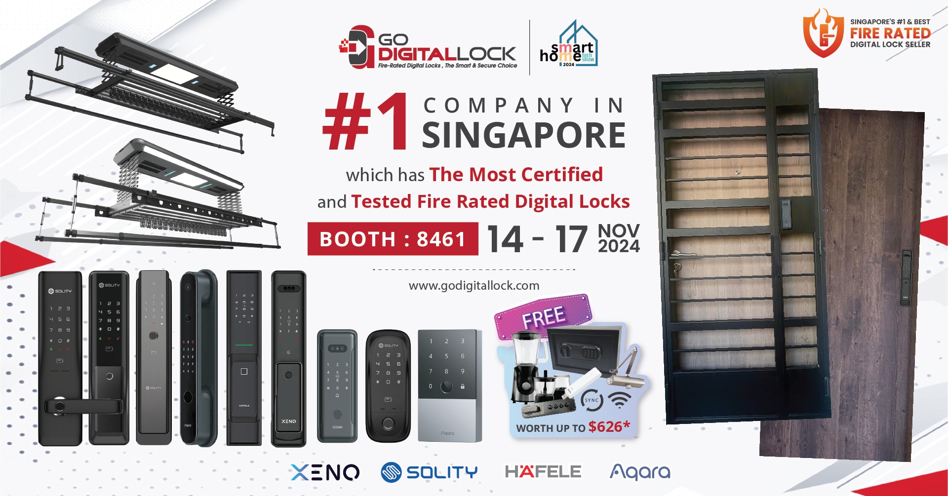Singapore 2024 Smart Home Tech Show: Exclusive Discounts on Main Door & Gate Digital Locks, Singapore, North East, Singapore