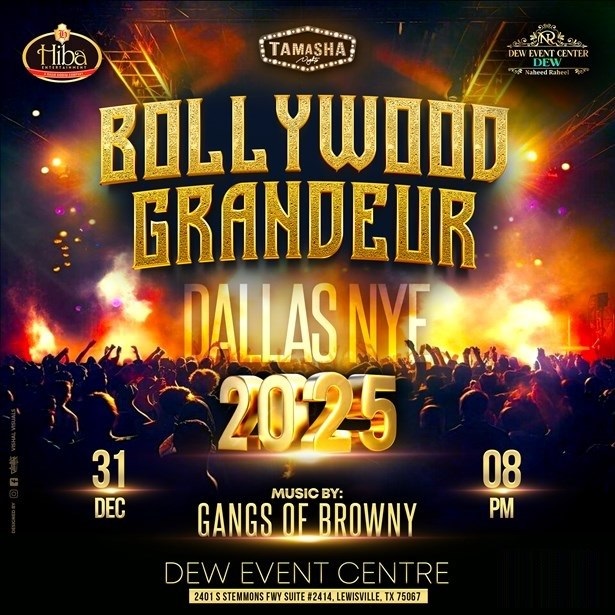 DALLAS BOLLYWOOD GRANDEUR NYE 2025 AT DEW EVENT CENTRE, Lewisville, Texas, United States