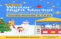 Join us at the Annual Dunsmuir Winter Market Nov 21st on Painter Rd