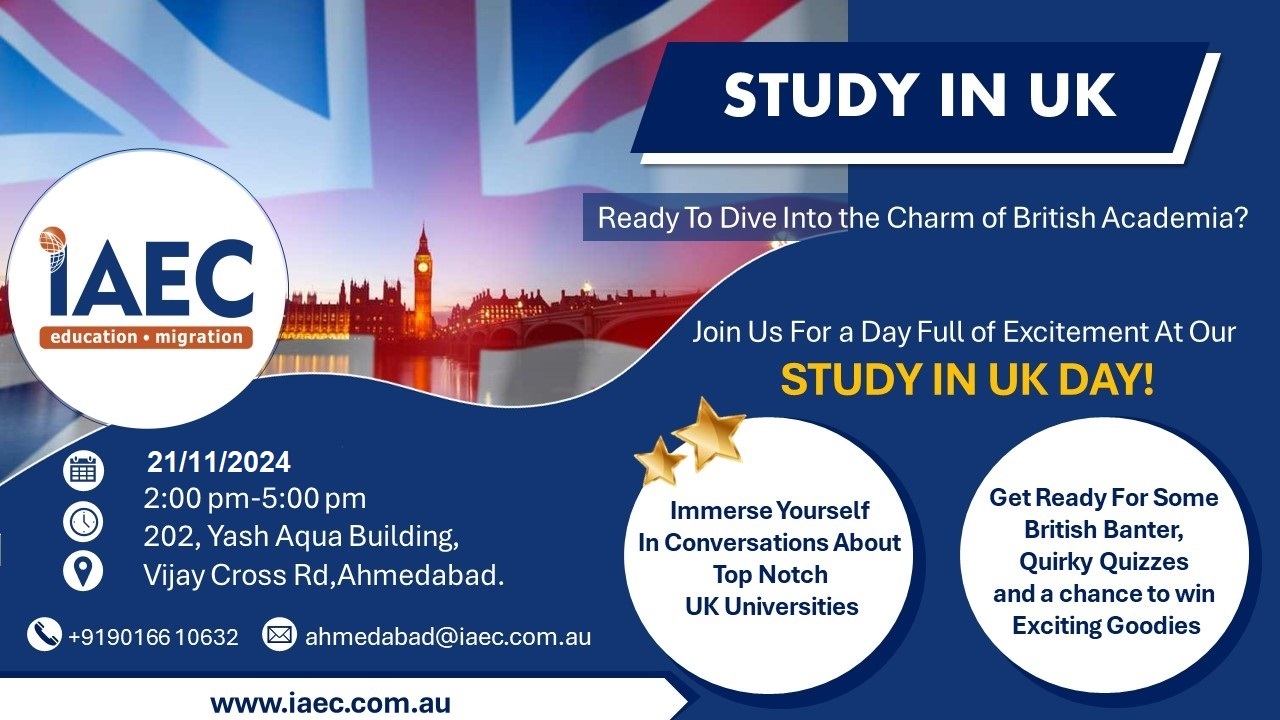 Study in UK Info Day, Ahmedabad, Gujarat, India