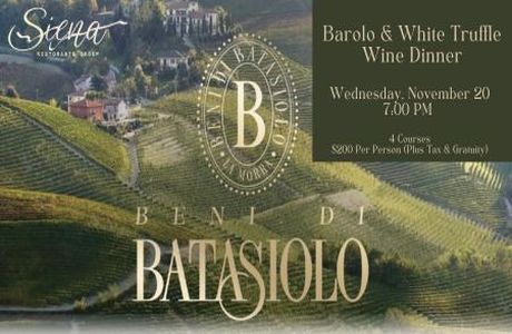 Batasiolo Vini Barolo and White Truffle Wine Dinner, Norwalk, Connecticut, United States