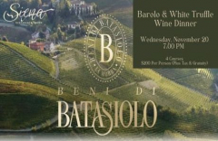 Batasiolo Vini Barolo and White Truffle Wine Dinner