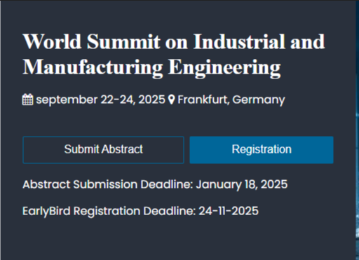 World Summit on Industrial and Manufacturing Engineering, Frankurt, Centre, Haiti