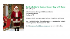 Photos with Santa for World Nuclear Energy Day