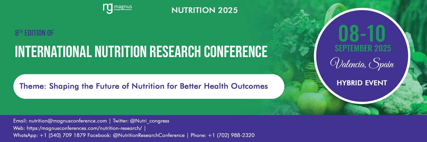 8th Edition of International Nutrition Research Conference, Online Event