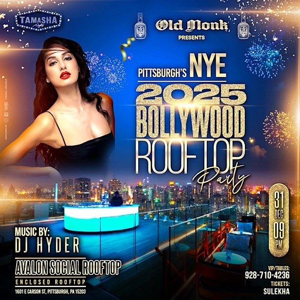 PITTSBURGH BOLLYWOOD GRANDUER NYE 2025 AT AVALON SOCIAL ENCLOSED ROOFTOP, Philadelphia, Pennsylvania, United States