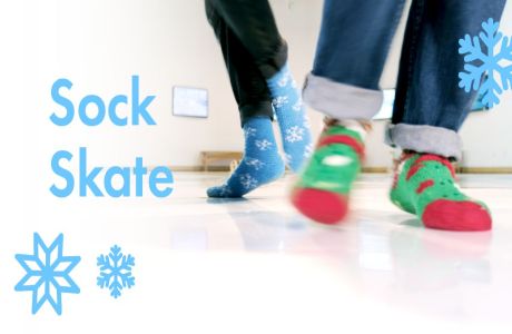 Sock Skating at Chabot Space and Science Center, Oakland, California, United States