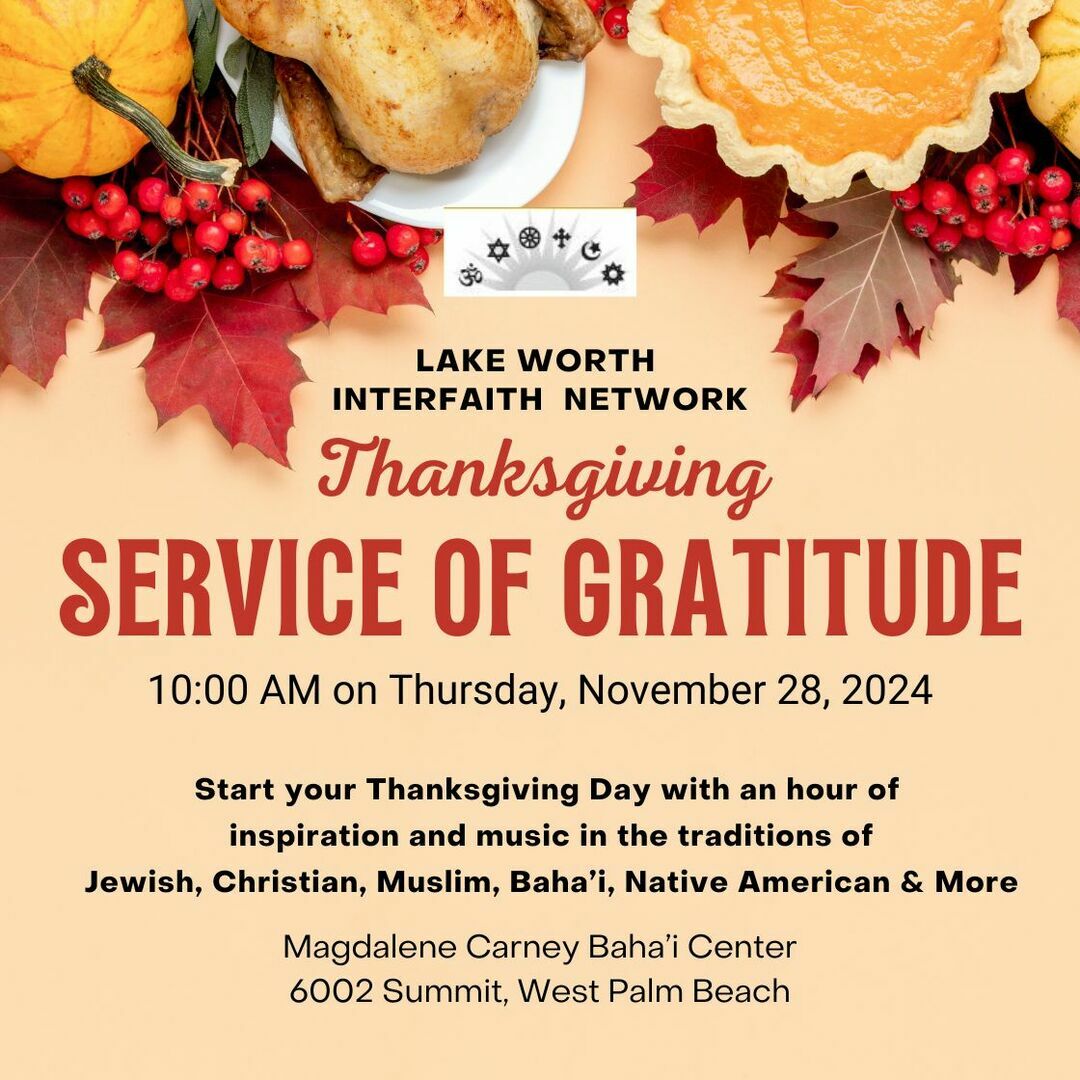 Interfaith Thanksgiving Service of Gratitude, West Palm Beach, Florida, United States