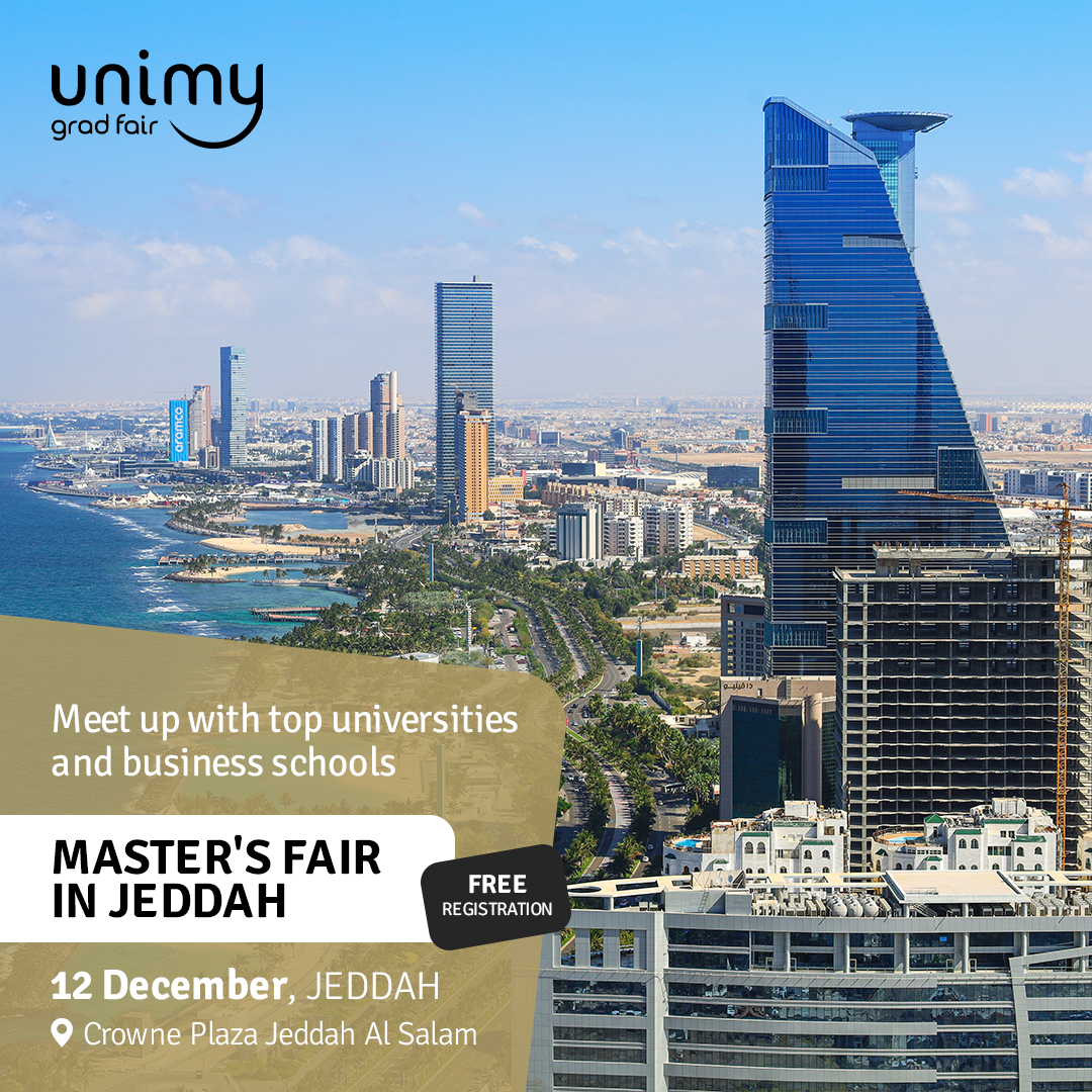 CHOOSE YOUR DREAM MASTER’S PROGRAM ON DECEMBER 12, Jaddah, Makkah, Saudi Arabia
