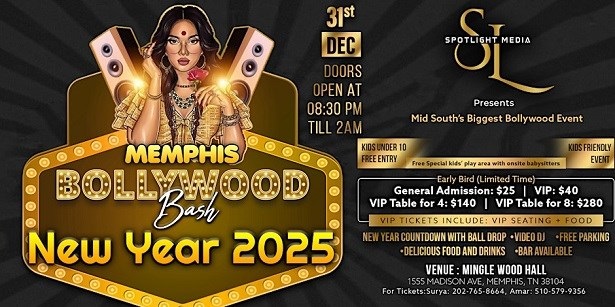 Memphis Bollywood New Year Bash, Meigs, Tennessee, United States