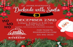 St Johns Rivership: Dockside with Santa on the Barbara Lee Paddlewheeler!