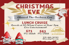 St Johns Rivership: Christmas Eve Lunch Cruise in Sanford, FL