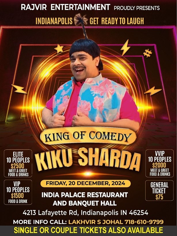 King of Comedy: Kiku Sharda Live in Indianapolis, Indianapolis, Indiana, United States