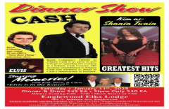 "JOHNNY CASH" AND "SHANIA TWAIN" TRIBUTE DINNER SHOW
