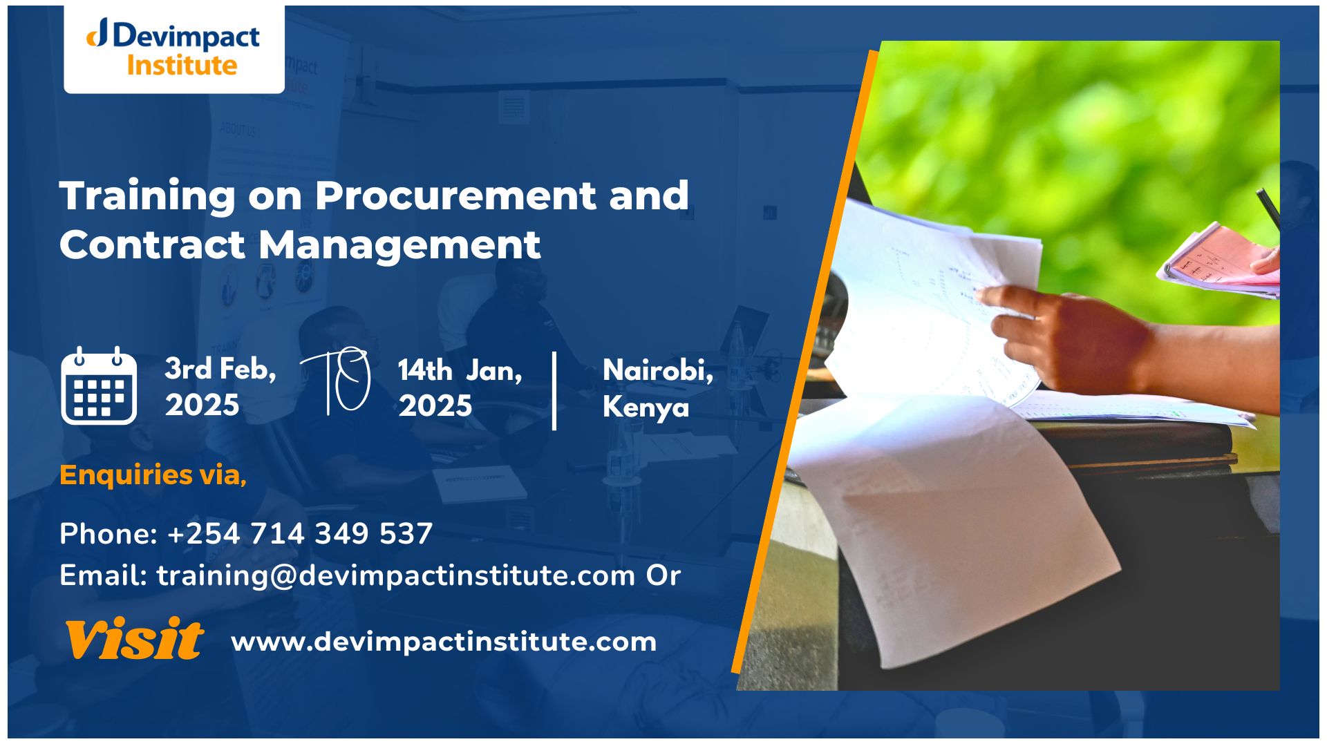 Training on Procurement and Contract Management, Nairobi, Kenya