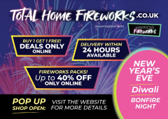 New years Eve 2024 Fireworks Display at home with Total Home Fireworks and Harrow