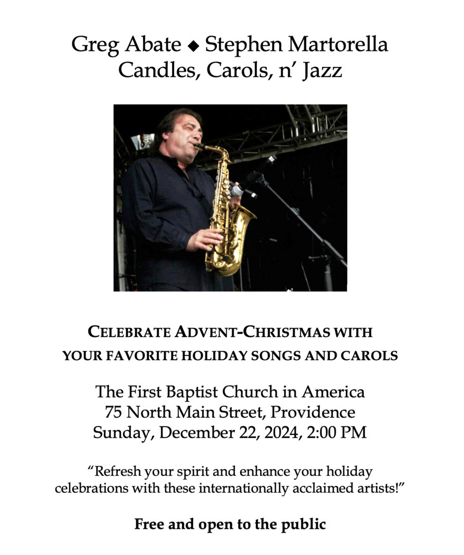 Greg Abate and Stephen Martorella Candles, Carols, n' Jazz, Providence, Rhode Island, United States