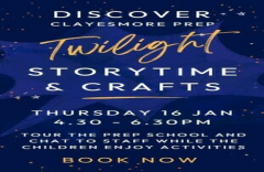 Twilight Storytime and Craft event at Clayesmore Prep