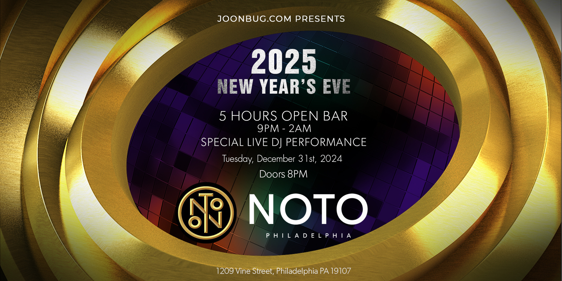 NOTO Nightclub NYE 2025, Philadelphia, Pennsylvania, United States