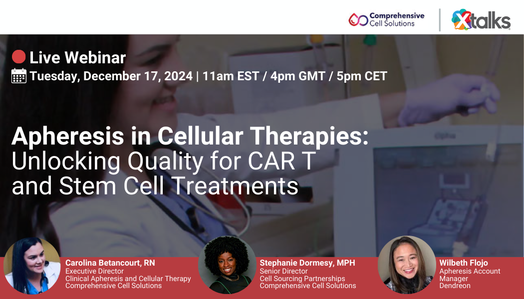 Apheresis in Cellular Therapies: Unlocking Quality for CAR T and Stem Cell Treatments, Online Event