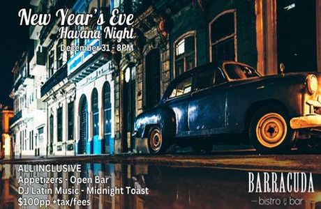 New Year's Eve Havana Night at Barracuda Bistro and Bar, New Haven, Connecticut, United States