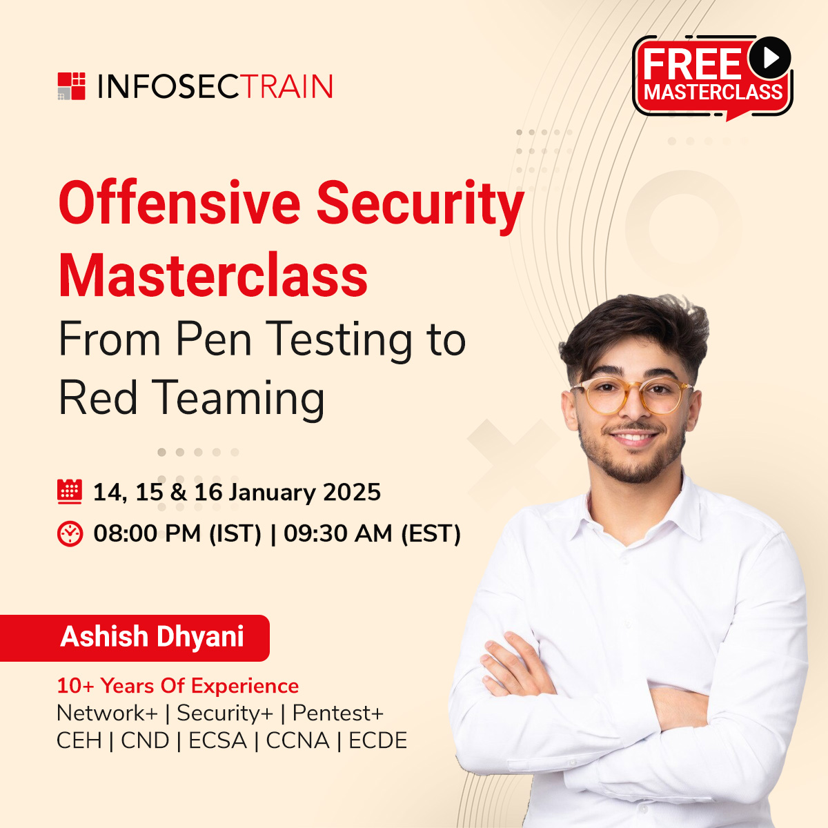 Free Masterclass on Offensive Security Masterclass – From Pen Testing to Red Teaming, Online Event
