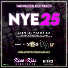 NEW YEAR'S EVE IN ATLANTIC CITY AT KISS KISS NIGHTCLUB