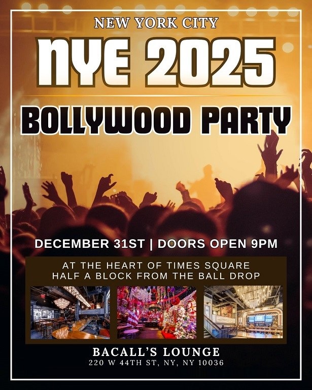 NYC BOLLYWOOD NEW YEARS EVE 2025 PARTY FUSHIMI TIMES SQUARE, New York, United States