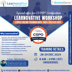 Certified Scrum Product Owner (CSPO) Training | Vijay Bandaru