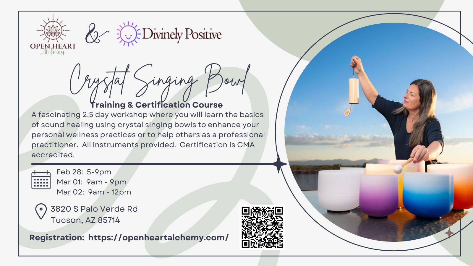 Crystal Singing Bowl Training and Certification Course - Feb 28 to Mar 2, 2025 - Tucson, AZ, Tucson, Arizona, United States