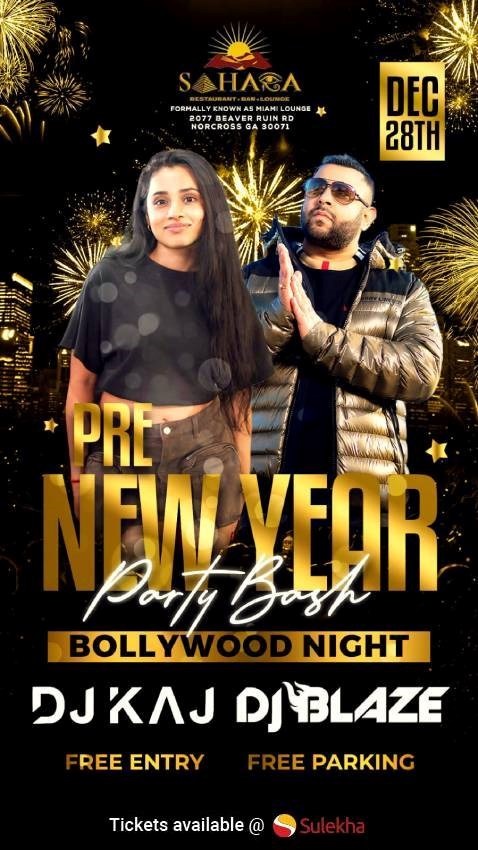 Pre New Year Party Bash Bollywood Night, Norcross, Georgia, United States