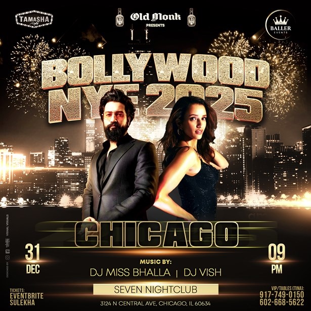 CHICAGO BOLLYWOOD GRANDEUR NYE 2025 AT SEVEN NIGHTCLUB, Chicago, Illinois, United States