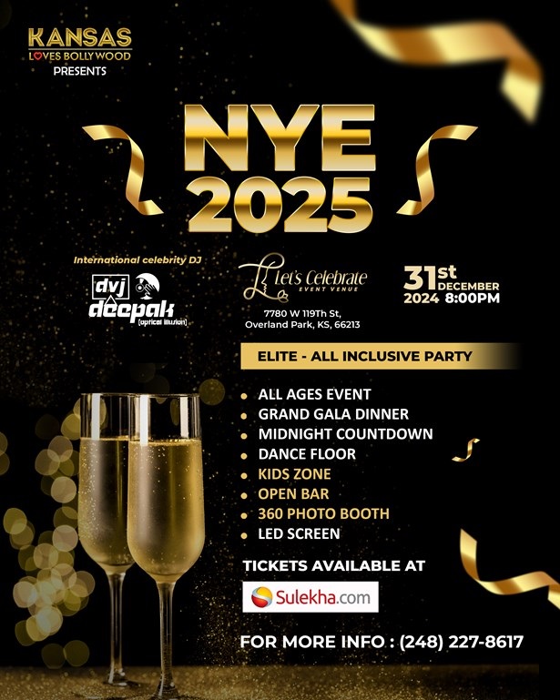Bollywood NYE 2025, Overland Park, Kansas, United States
